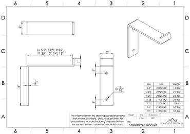 Heavy Duty Z Shelving Bracket
