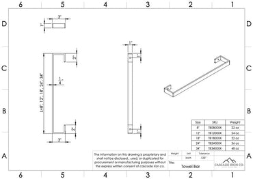 Steel Hand Towel Bar