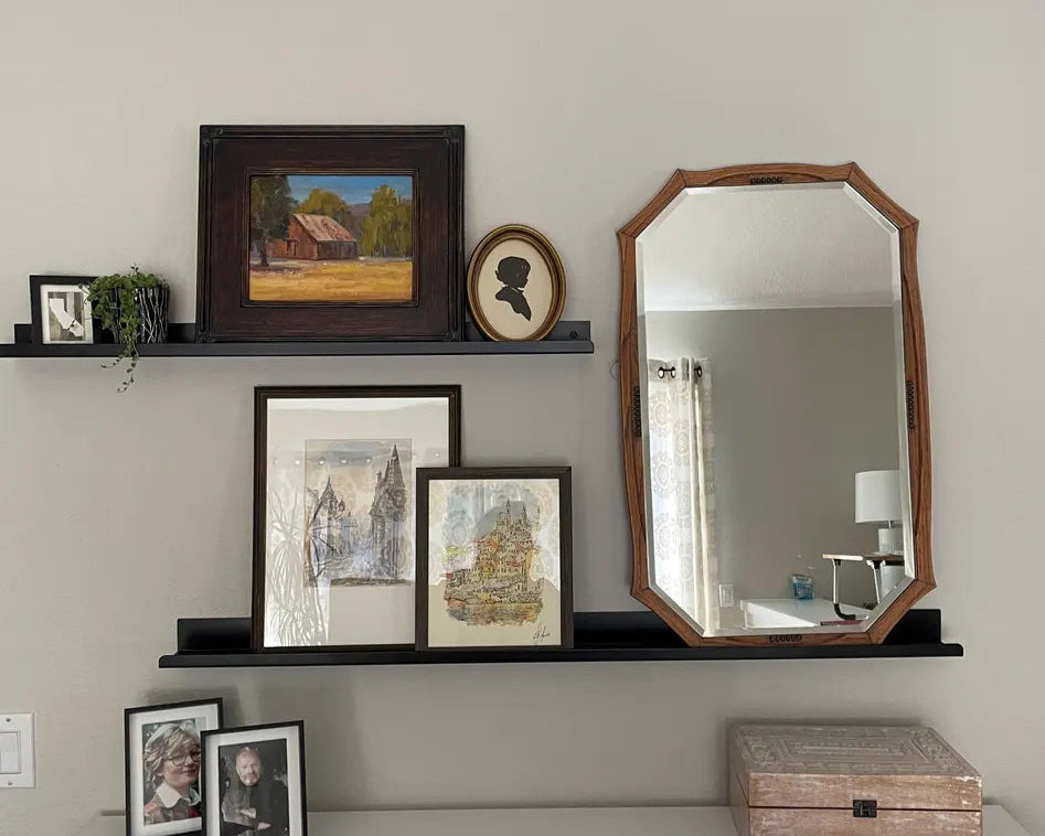Powder Coated Steel Picture Ledge Shelf