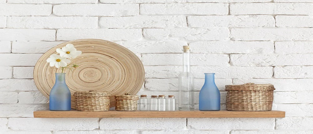 Floating wall mounted shelves