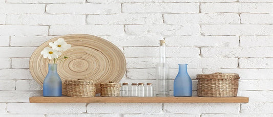 Floating wall mounted shelves