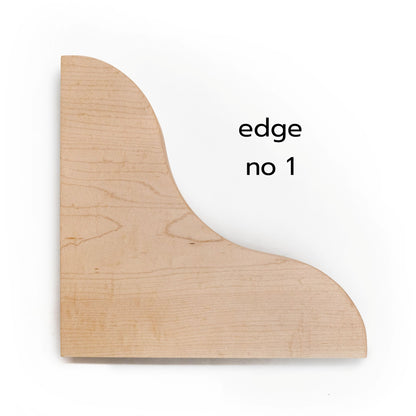 Floating Corner Shelf with Sculpted Edge
