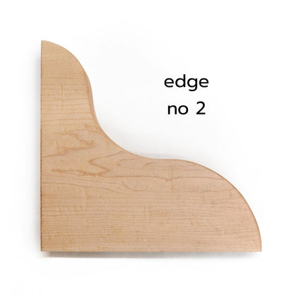 Floating Corner Shelf with Sculpted Edge
