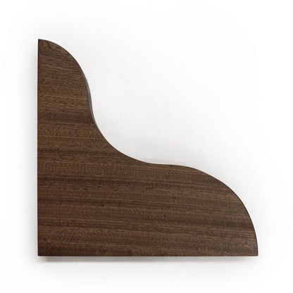 Floating Corner Shelf with Sculpted Edge
