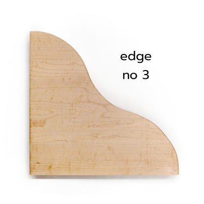 Floating Corner Shelf with Sculpted Edge