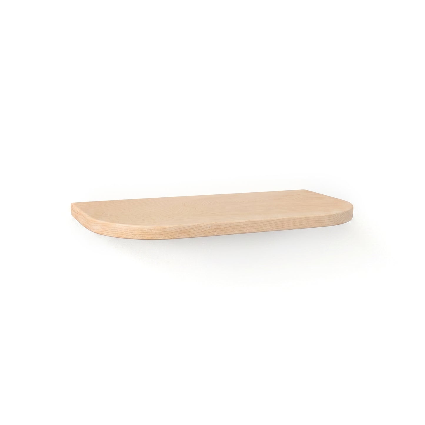CLEARANCE: Thin Maple Floating Shelf with Rounded Corners | 30"L x 7 1/2"W