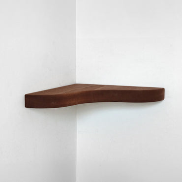 Floating Corner Shelf with Sculpted Edge