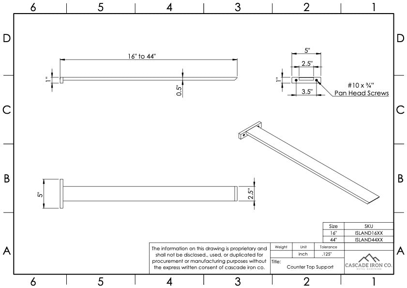 Hidden Countertop Bracket