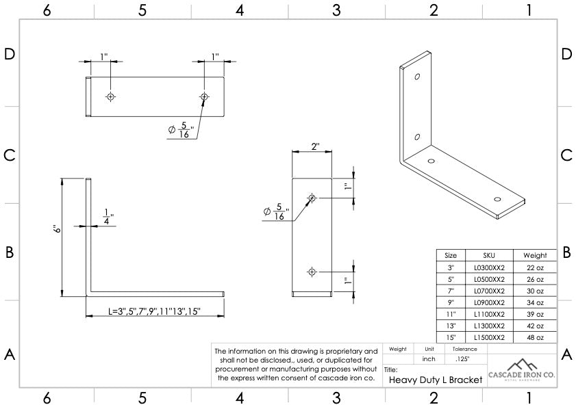 Heavy Duty L Bracket