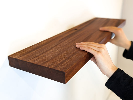 Solid Wood Floating Shelf 3-piece , Multi-Kinetic Energy Wall