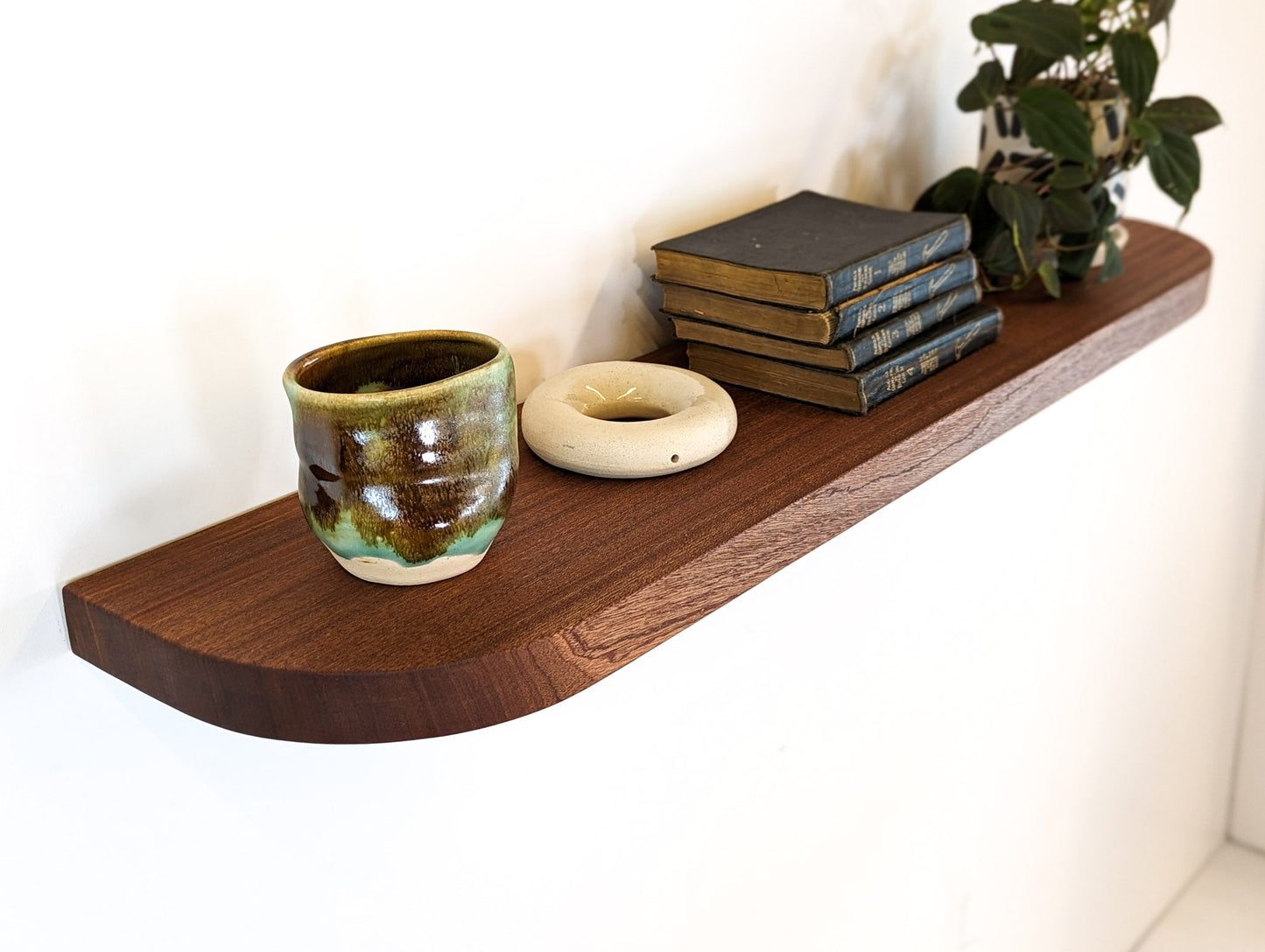 Thick Oak Floating Shelf with Rounded Corners