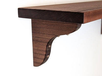 Solid Wood Brackets in Mahogany or Oak