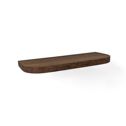 Thin Oak Floating Shelf with Rounded Corners