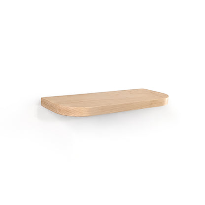Thin Oak Floating Shelf with Rounded Corners