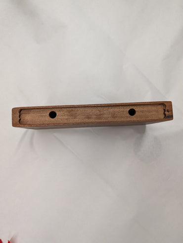CLEARANCE: Thick Mahogany Floating Shelf | 12" x 6" | OFF-CENTER BRACKET HOLES