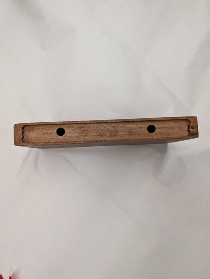 CLEARANCE: Thick Mahogany Floating Shelf | 12" x 6" | OFF-CENTER BRACKET HOLES