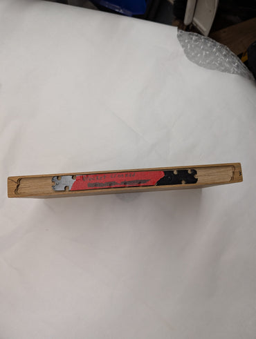 CLEARANCE: Thick White Oak Floating Shelf | 16" x 8" x 1 1/2" | OFF-CENTER BRACKET HOLES