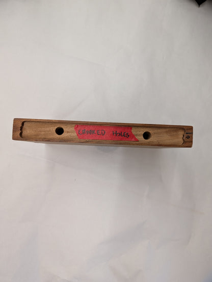CLEARANCE: Thick Mahogany Floating Shelf | 12" x 8" x 1 1/2" | OFF-CENTER BRACKET HOLES