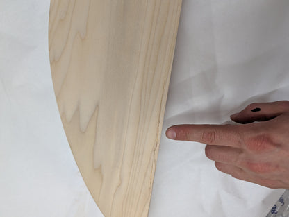 CLEARANCE: Double Curve Thick Poplar Floating Shelf | Unfinished (for painting) | 54" x 6" x 1 1/2" | COSMETIC DAMAGE