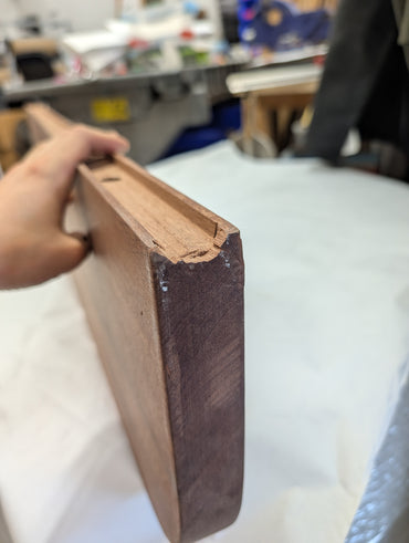 CLEARANCE: Thick Mahogany Floating Shelf with Rounded Corners | 48" x 10" x 1 1/2" | COSMETIC DAMAGE
