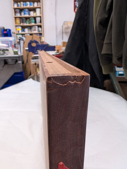 CLEARANCE: Thick Mahogany Floating Shelf | 36" x 12" x 1 1/2" | COSMETIC DAMAGE