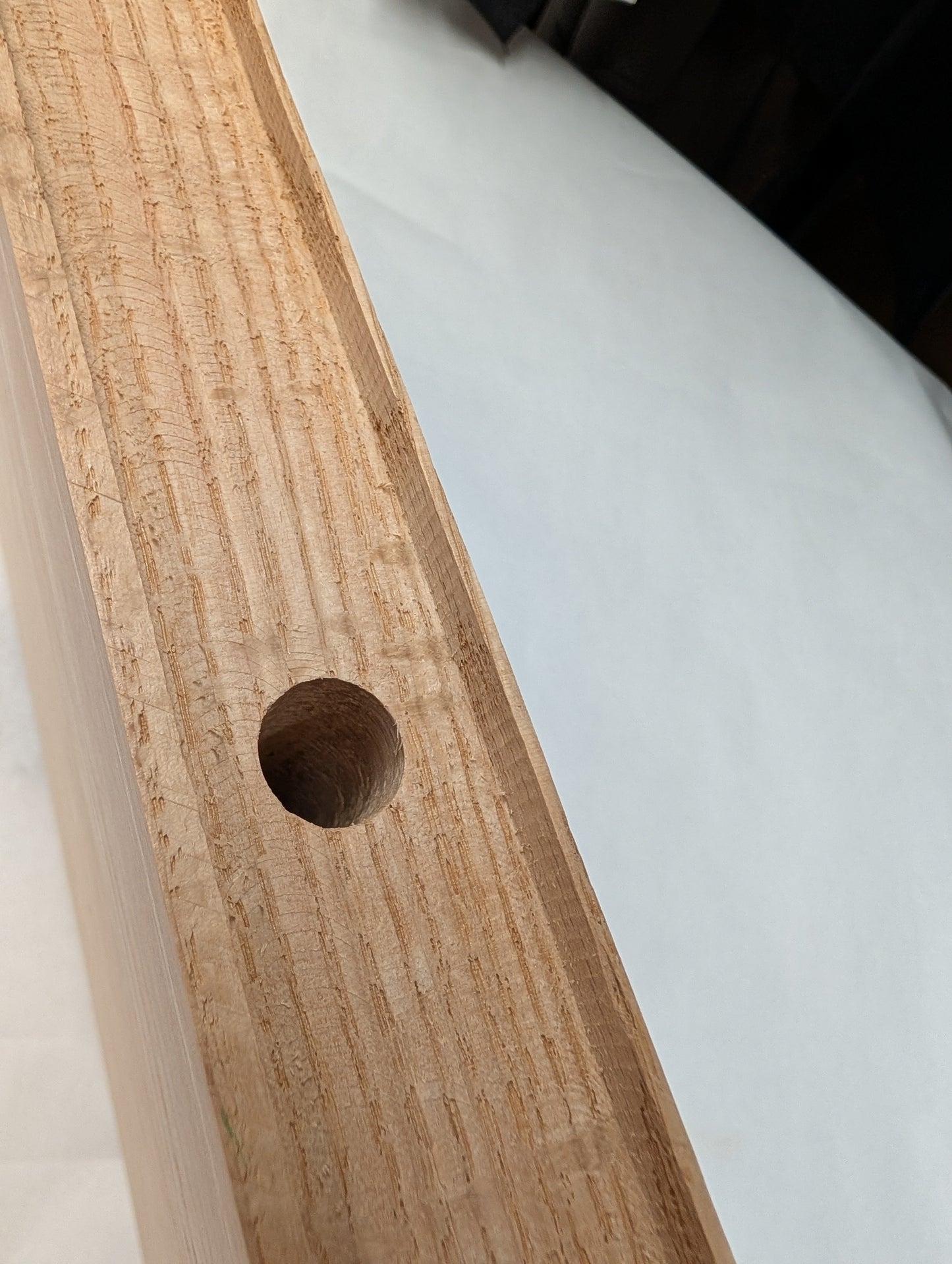 CLEARANCE: Thick Oak Floating Shelf | 36" x 10" x 1 1/2" | UNFINISHED | COSMETIC DAMAGE
