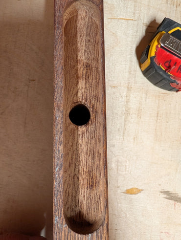 CLEARANCE: Thin, Small, Mahogany Floating Shelves | 10"L x 3 1/2"W | OFF-CENTER BRACKET HOLES