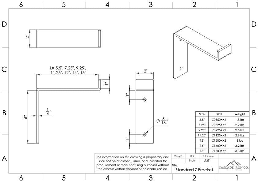 Heavy Duty Z Shelving Bracket