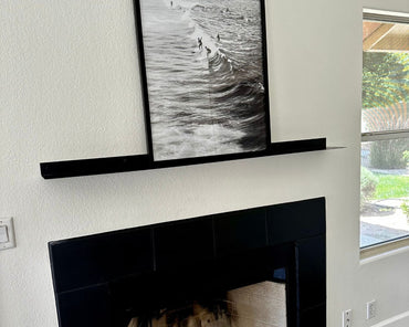 Powder Coated Steel Mantel Shelf