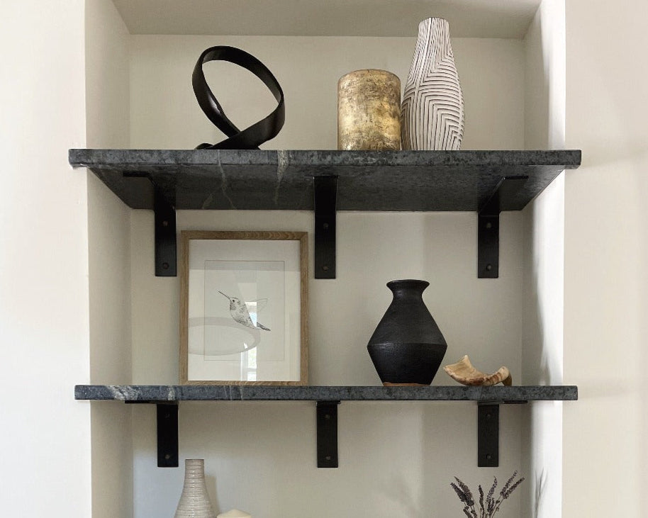 Heavy Duty Brackets for Glass, Marble, or Stone Shelves
