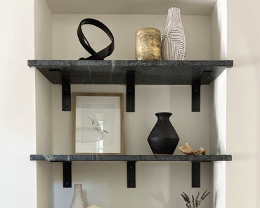 Heavy Duty Brackets for Glass, Marble, or Stone Shelves