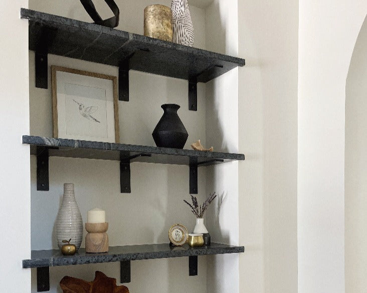 Heavy Duty Brackets for Glass, Marble, or Stone Shelves