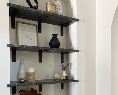 Heavy Duty Brackets for Glass, Marble, or Stone Shelves