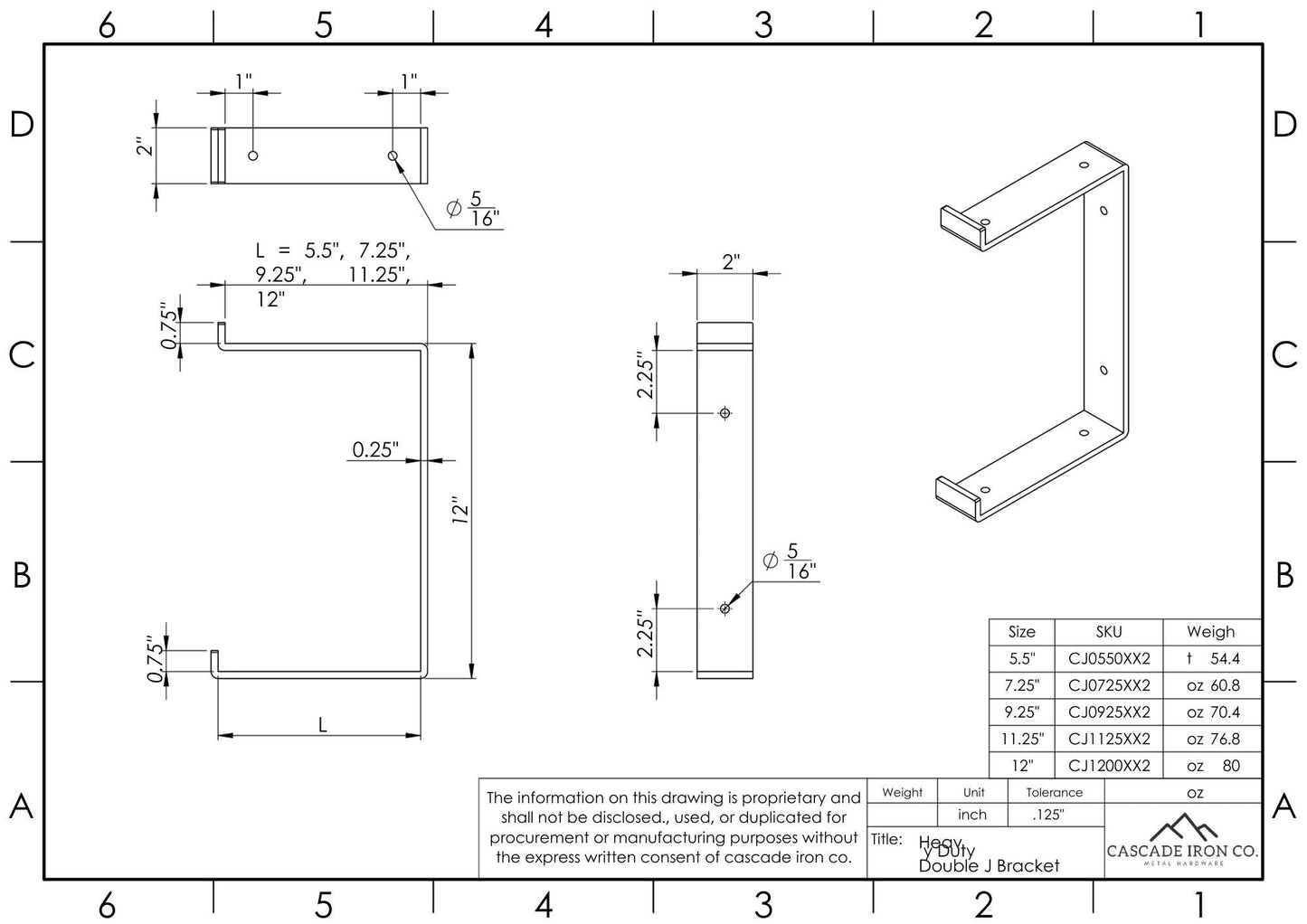 Heavy Duty Double Shelf Bracket with Lip