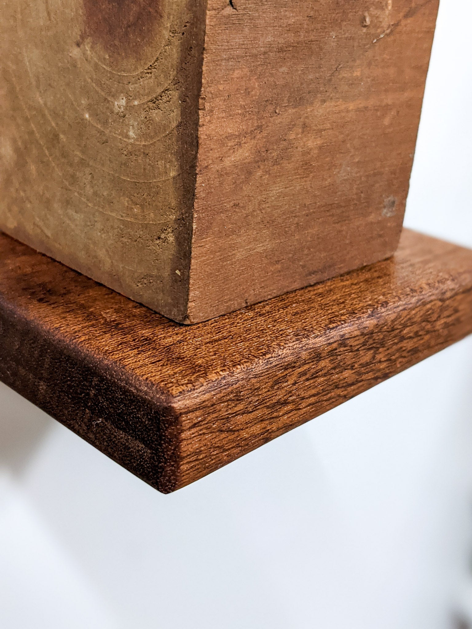 Long floating shelves in mahogany – NookWoodworking