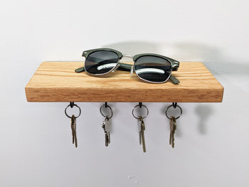 Key Hook Shelf in Oak